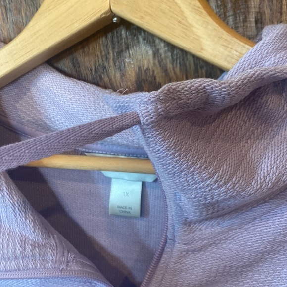 Cj Banks Lavender Light Purple Zip Up Lightweight Jacket 1X - Picture 4 of 7